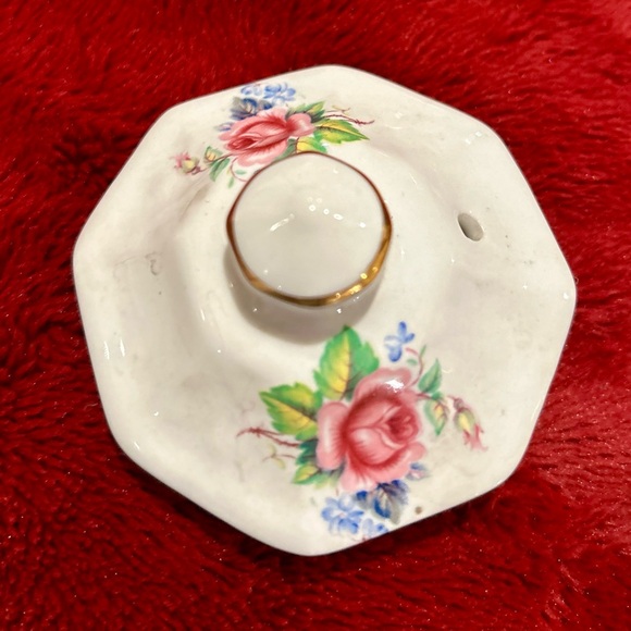 Vintage WINDSOR - White Teapot with Floral Pattern - Octagon Shape - England - Picture 6 of 6